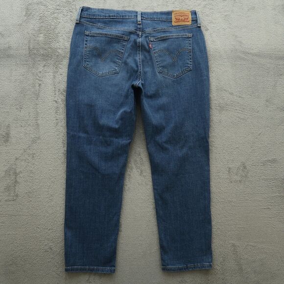 Levi's Jeans Women's Size 31 Blue Mid-Rise Boyfriend Denim 27" Inseam Distressed - Picture 14 of 16